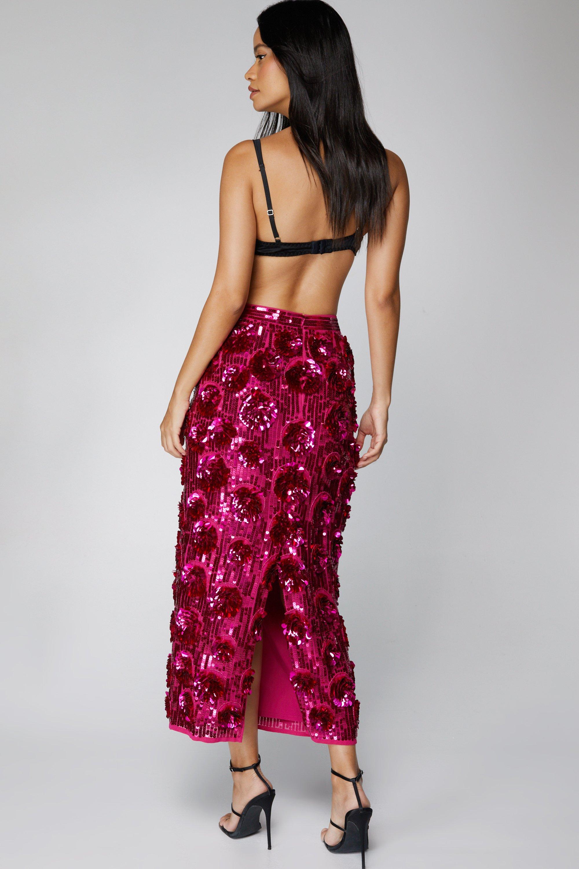 Glitter skirt 3d on sale print